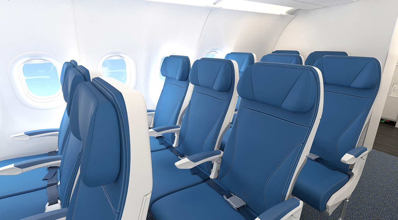 air transat plane interior