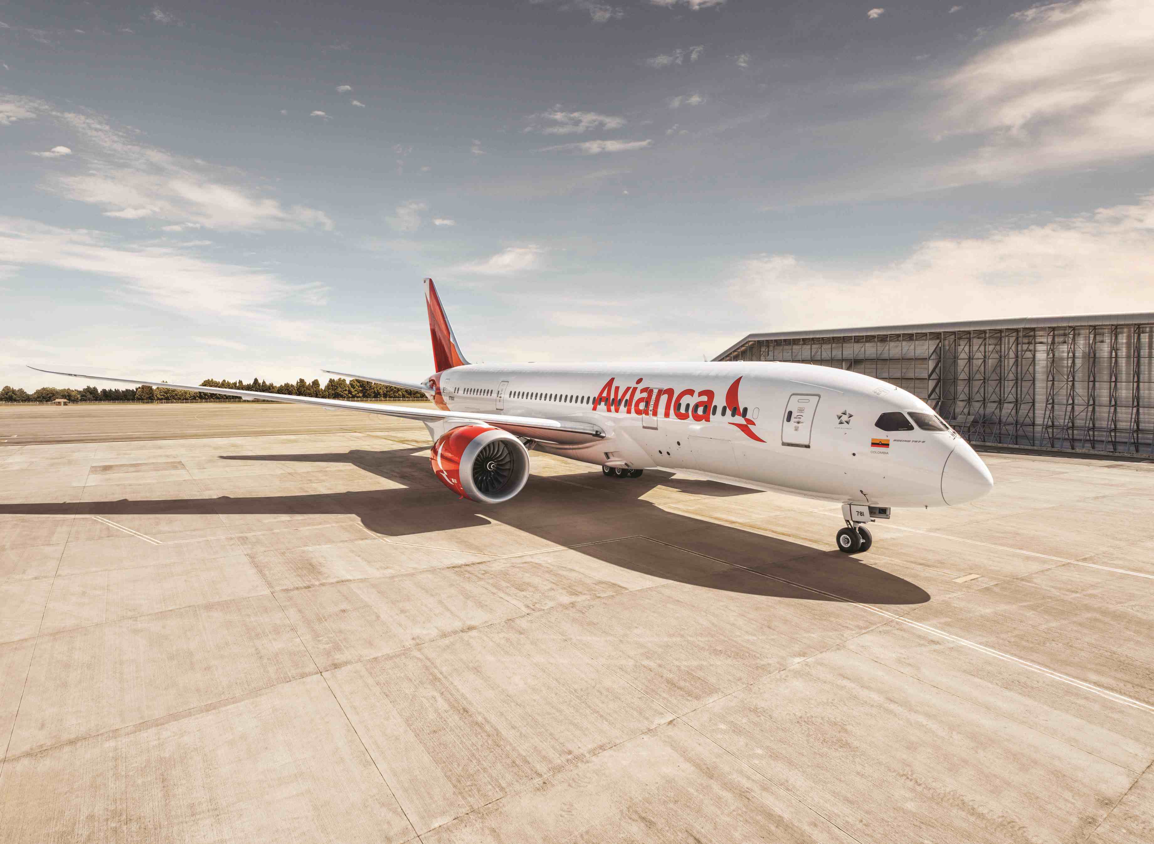 Avianca aircraft on the ground 