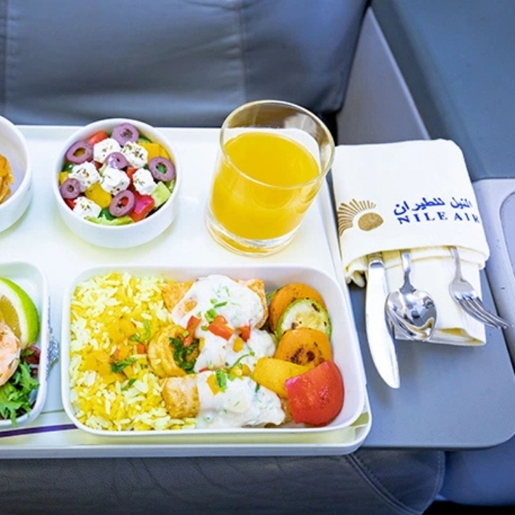 Nile Air Business Class Meal