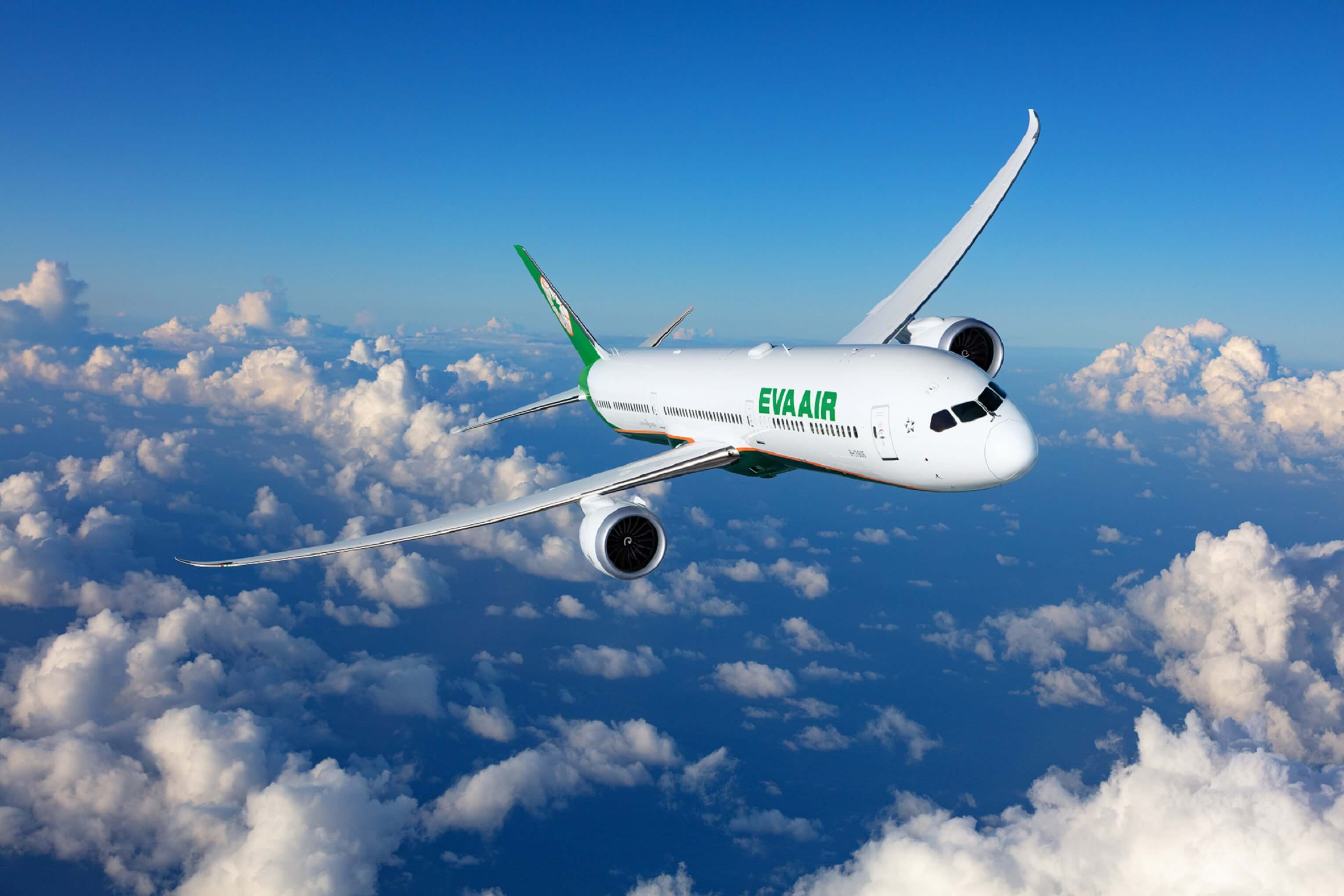 eva air plane airborne