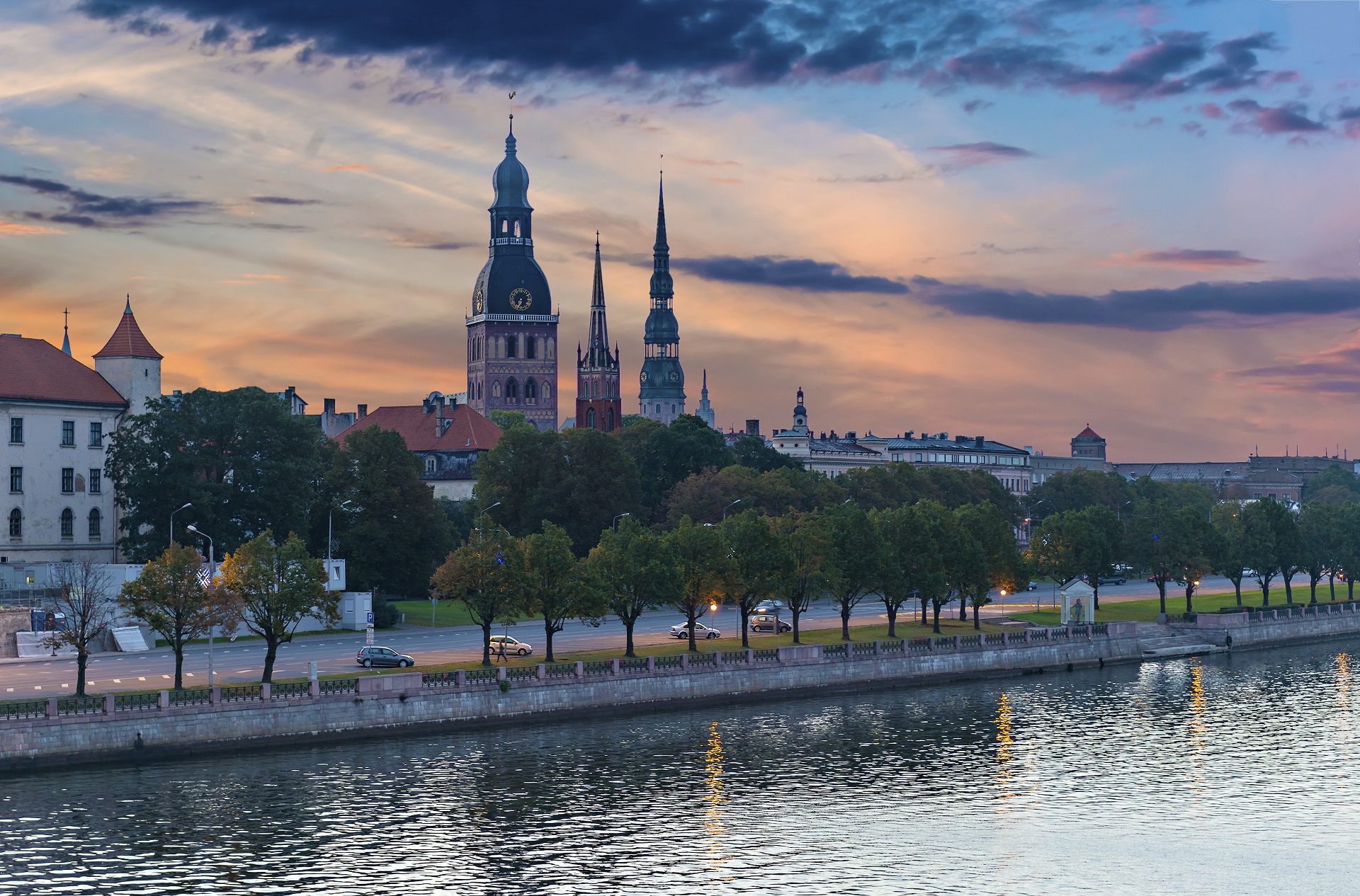 airBaltic Riga evening